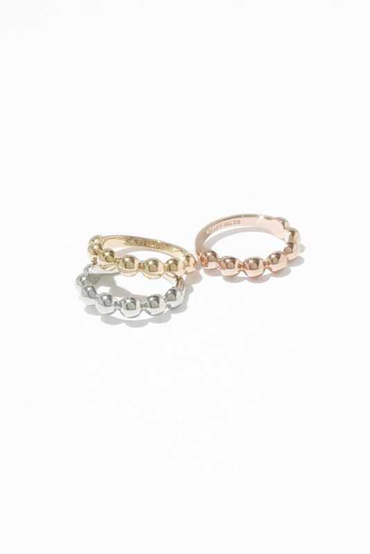 gold, silver, rose-gold