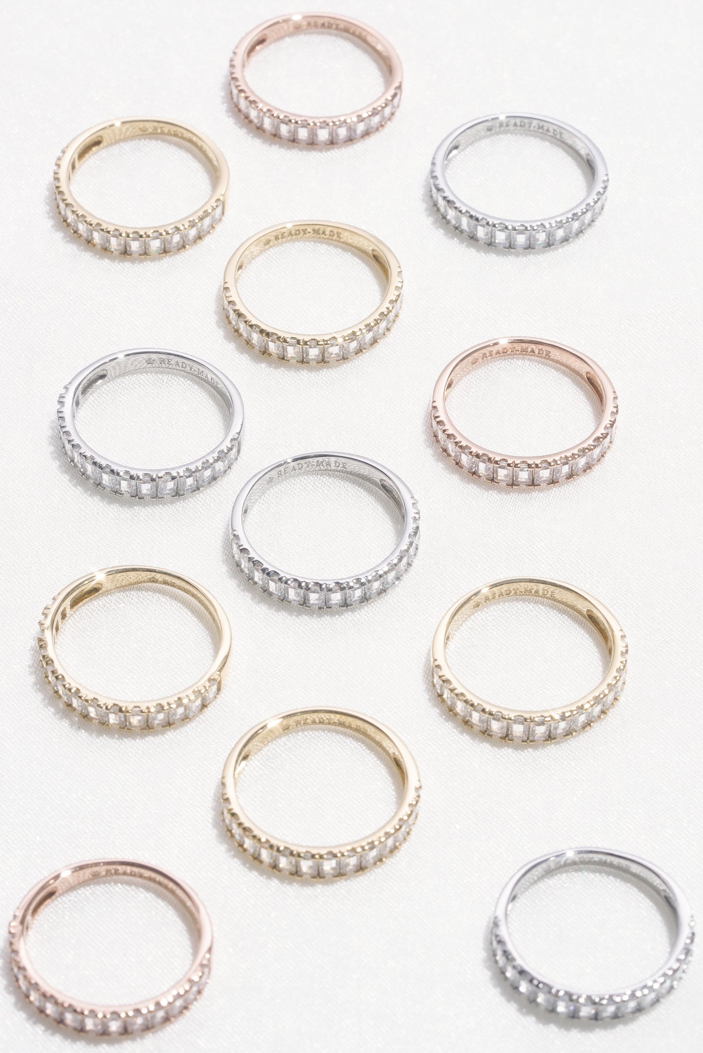 gold, silver, rose-gold