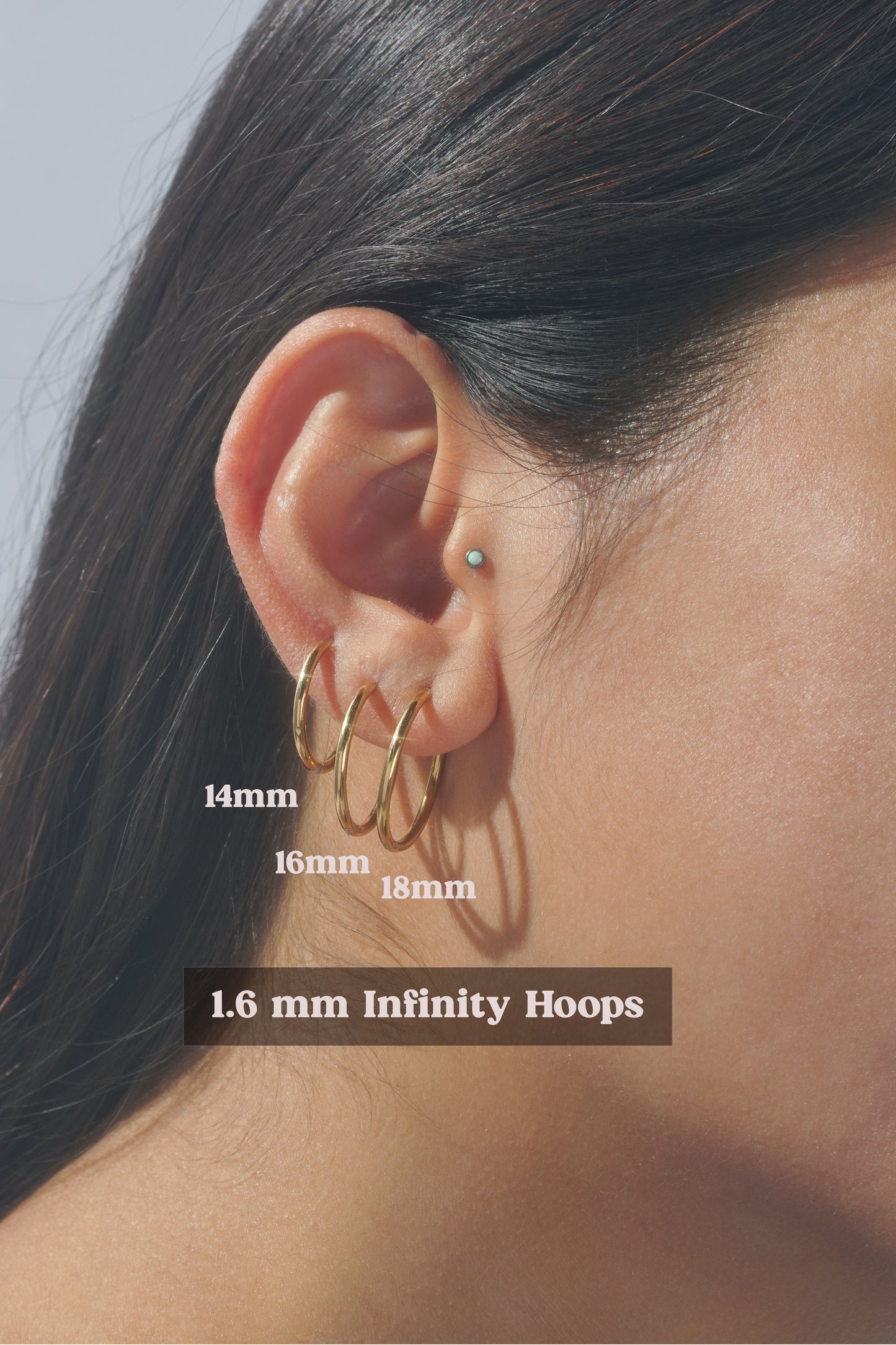 1.6mm Infinity Hoops (Pair)