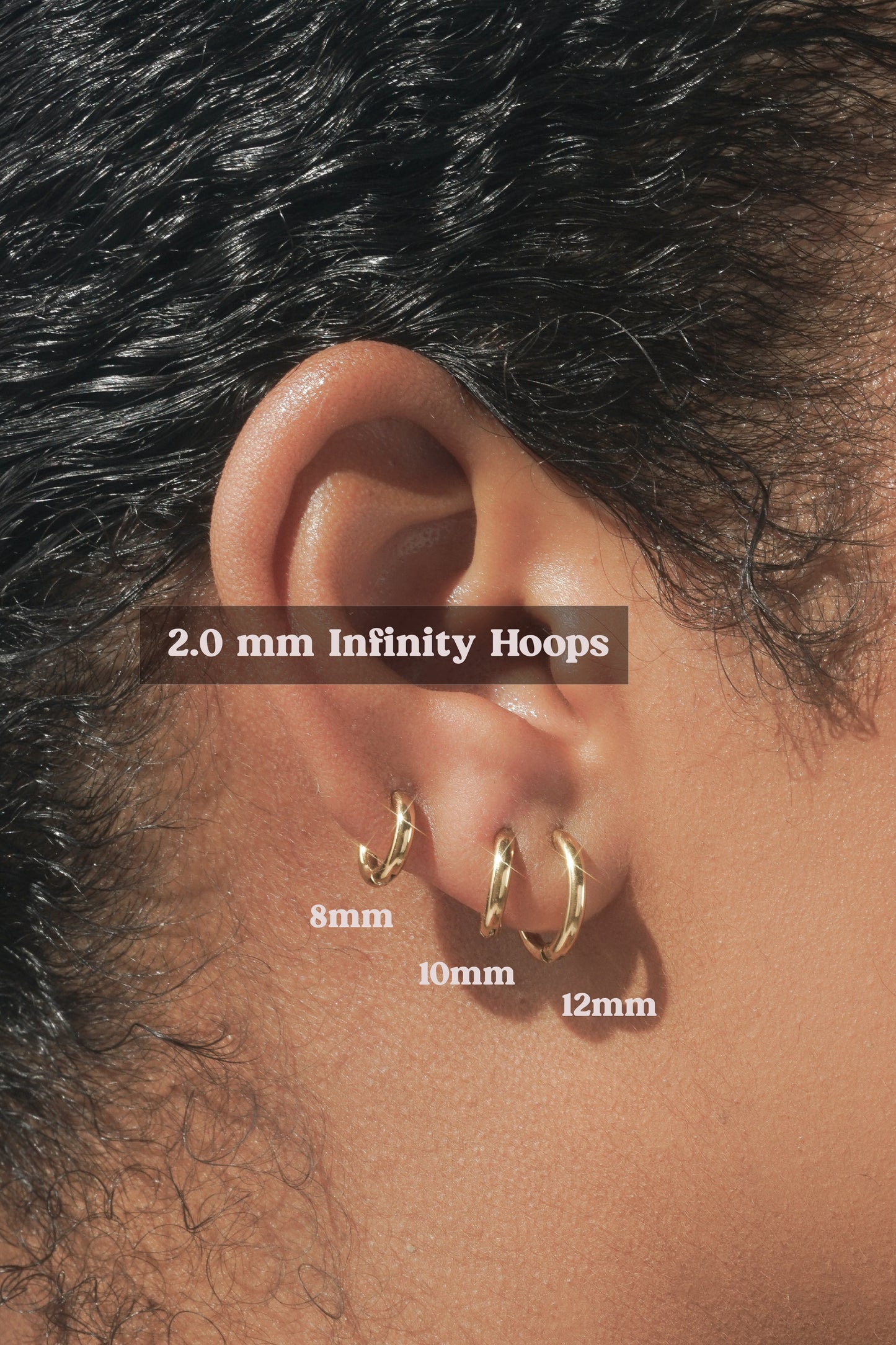 2.0mm Infinity Hoops (Pair)
