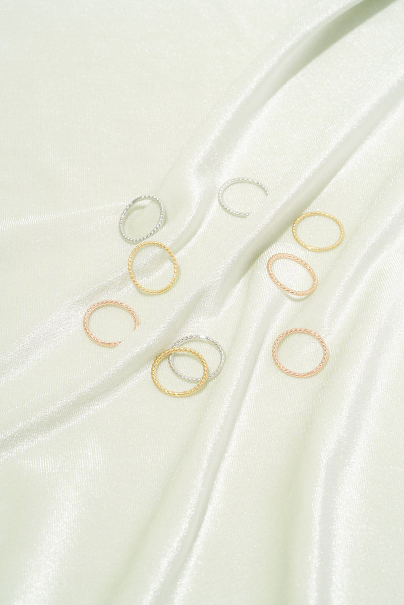 gold, silver, rose-gold